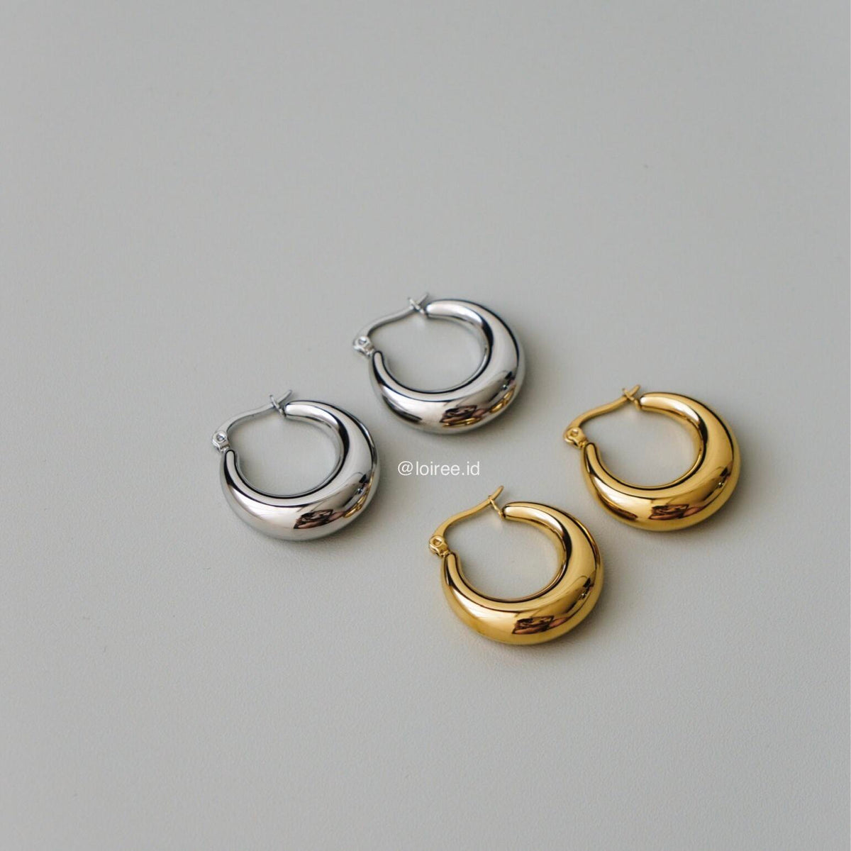 MARU Chunky Hoop Earrings - Gold Plated