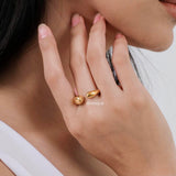 LIAM | Everyday - Gold Plated Adjustable Chunky Ring