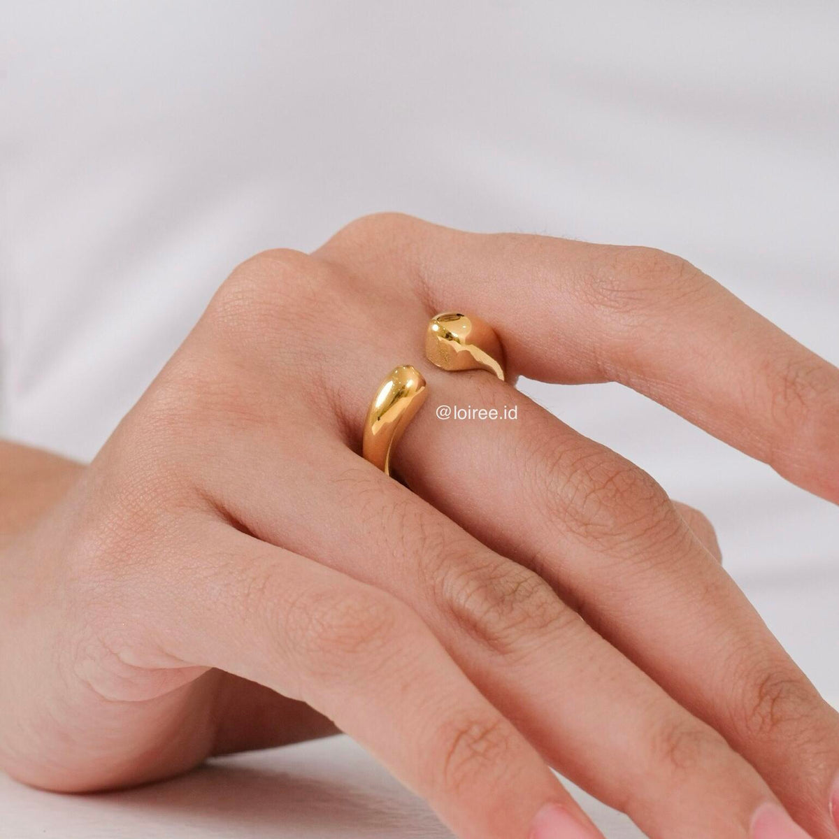 LIAM | Everyday - Gold Plated Adjustable Chunky Ring