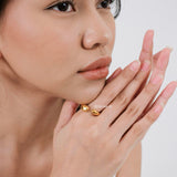 LIAM | Everyday - Gold Plated Adjustable Chunky Ring