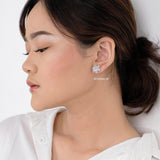 SNOW Zirconia Snow Shaped Stud Earrings - Wedding