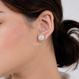 JOLIE Zirconia Round Stud Earrings