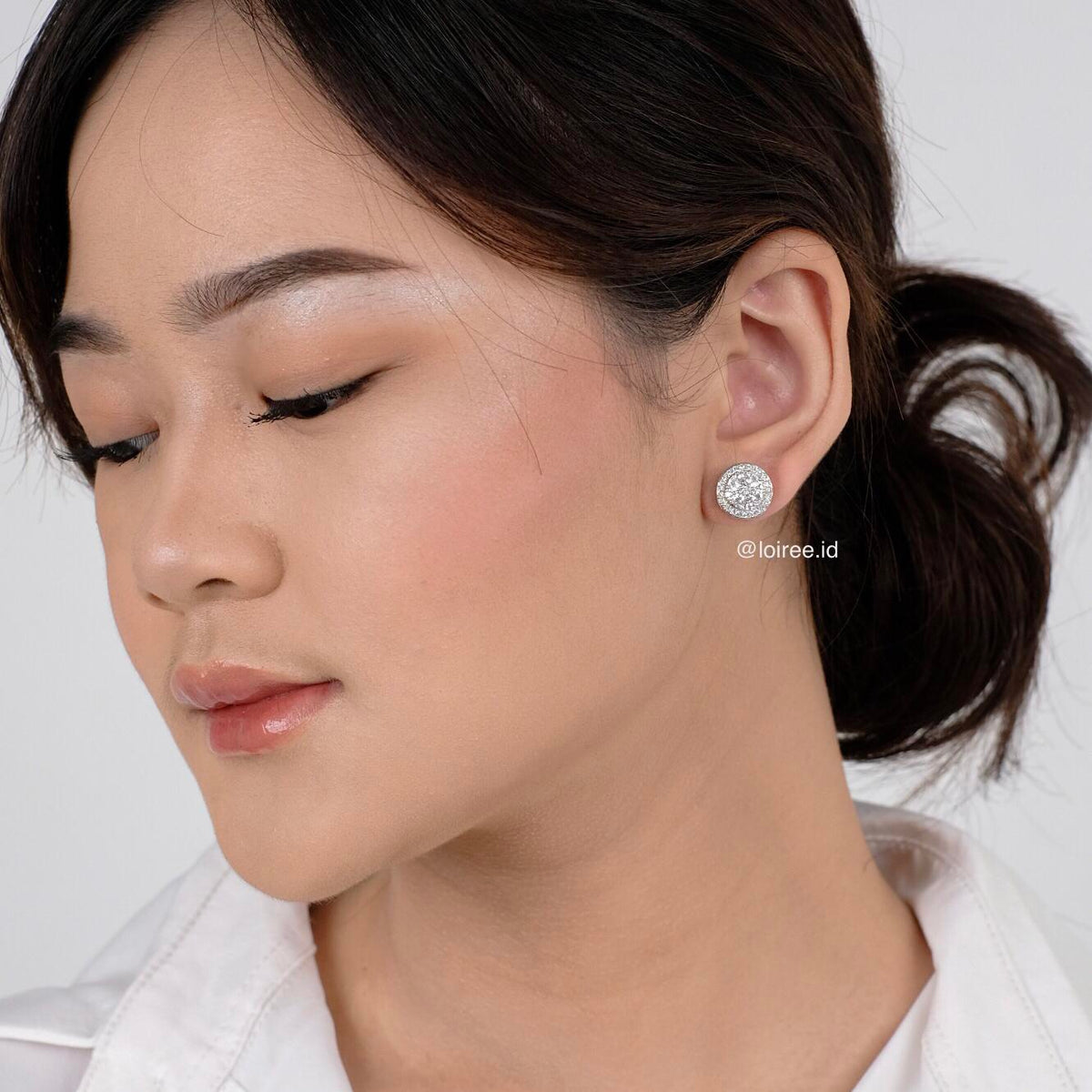 JOLIE Zirconia Round Stud Earrings
