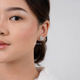 JOLIE Zirconia Round Stud Earrings