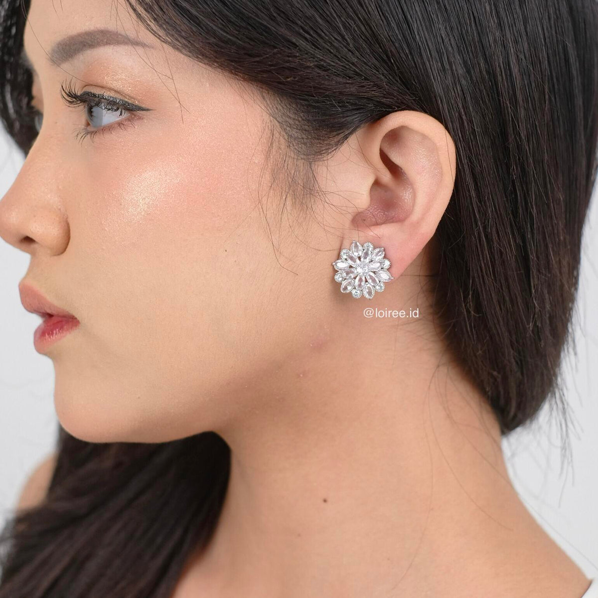 AMEVIA | Wedding Collection - Zirconia Stud Earrings - Anting Tusuk Bridal Wanita
