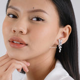 RONNA Zirconia Flower Earrings - Wedding