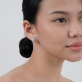 LOVITA Zirconia Heart Daily Stud Earrings