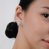 LOVITA Zirconia Heart Daily Stud Earrings