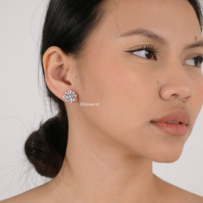 MILLIE Zirconia Stud Bridal Earrings - Wedding