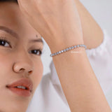 KATHRYN Zirconia Adjustable Listring Bracelet - Gold Plated