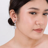KEIRA Zirconia Dangle Stud Bridal Earrings - Wedding