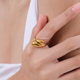 WAYNE Adjustable Ring - Gold Plated