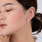 MAIA Zirconia Pearl Stud Earrings - Wedding