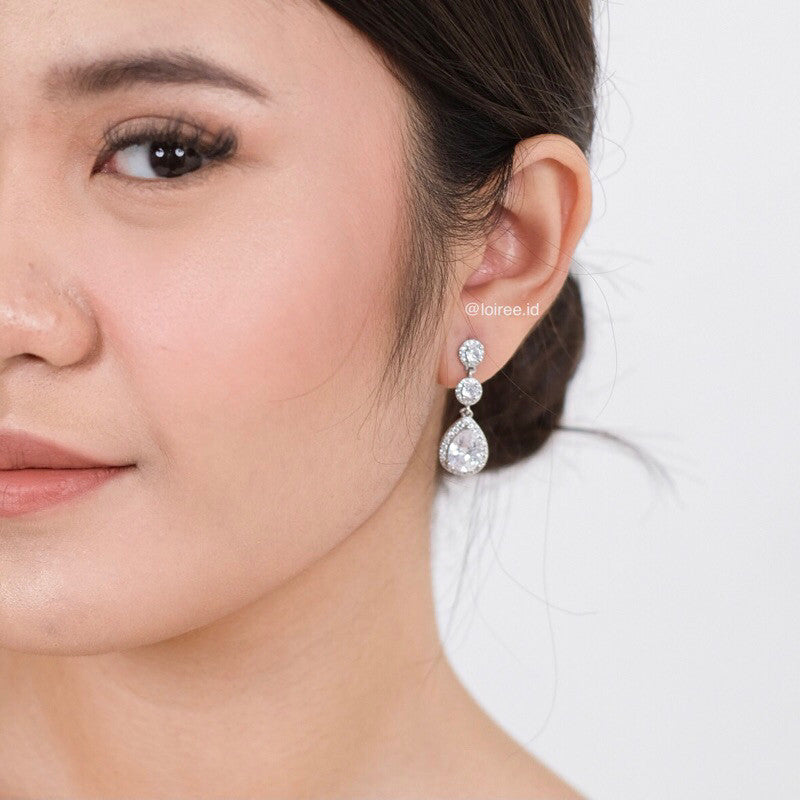 ELODIE Zirconia Dangle Earrings - Wedding