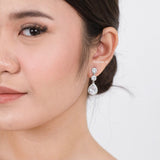 ELODIE Zirconia Dangle Earrings - Wedding