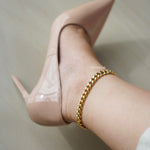ELLIOT ANKLET | Everyday Collection - Gold Plated Cuban Chain Anklets - Gelang Kaki Wanita