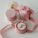 LOIREE Luxury Velvet Jewelry Box - Round Ring Box / Necklace Box / Earrings Box / Jewelry Storage Box / Kotak Perhiasan Beludru
