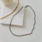 RHONEY | Everyday Collection - Gold Plated Petite Thin Cuban Chain Necklace - Kalung Wanita