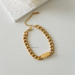 EVRIE | Everyday Collection - Gold Plated Cuban Chain Bracelet - Gelang Wanita