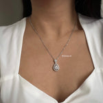 VANIA | Wedding Collection - Zirconia Chain Bridal Necklace - Kalung Wanita