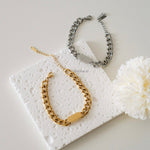 EVRIE | Everyday Collection - Gold Plated Cuban Chain Bracelet - Gelang Wanita