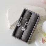 PARIS | Valentine Collection - Zirconia Heart Dangle Stud Earrings - Anting Wanita