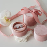 LOIREE Luxury Velvet Jewelry Box - Round Ring Box / Necklace Box / Earrings Box / Jewelry Storage Box / Kotak Perhiasan Beludru