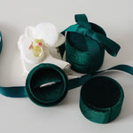 LOIREE Luxury Velvet Jewelry Box - Round Ring Box / Necklace Box / Earrings Box / Jewelry Storage Box / Kotak Perhiasan Beludru