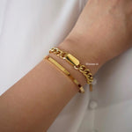 EVRIE | Everyday Collection - Gold Plated Cuban Chain Bracelet - Gelang Wanita