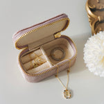 LOIREE FINANCIER Mini Velvet Jewelry Box - Travel Jewelry Case / Jewelry Storage Box / Ring Box / Necklace Box / Gift Box / Kotak Perhiasan Beludru