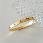 PAMELA | Everyday Collection - Gold Plated Bangle Bracelet - Gelang Wanita