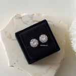 CIARA | Luxe Collection - Zirconia Flower Round Halo Daily Stud Earrings - Anting Wanita