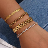 CHEVA Cuban Chain Bracelet - Gold Plated