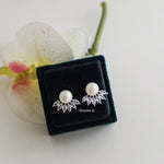 SADIE | Wedding Collection - Zirconia Pearl Stud Bridal Earrings - Anting Wanita