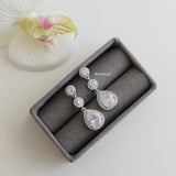ELODIE Zirconia Dangle Earrings - Wedding
