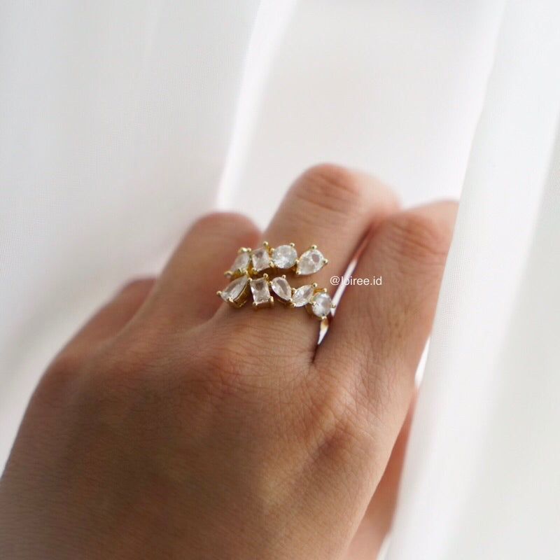 JEWEL Ring | Everyday - Zirconia Irregular Adjustable Ring - Cincin Wanita