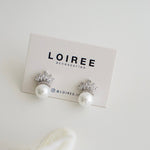 SLOAN | Wedding Collection - Zirconia Pearl Stud Bridal Earrings - Anting Wanita