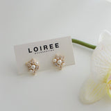 TAMARA Zirconia Pearl Stud Earrings - Wedding