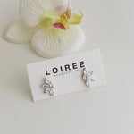 PIXIE | Wedding Collection - Zirconia Flower Stud Bridal Earrings - Anting Wanita