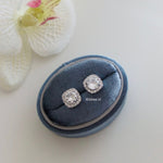HANA | Wedding Collection - Zirconia Solitaire Halo Stud Bridal Earrings - Anting Wanita