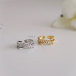 RUTH Ring | Everyday - Zirconia Double Paved Adjustable Band Ring - Cincin Wanita