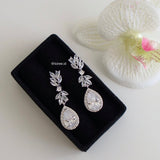 KEIRA Zirconia Dangle Stud Bridal Earrings - Wedding