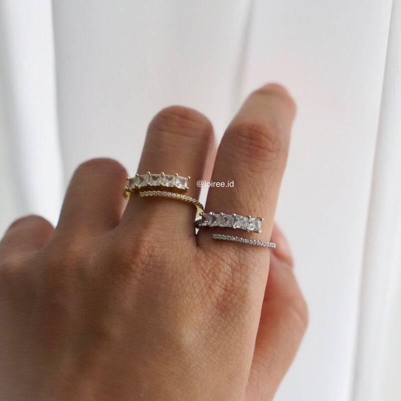KAI Ring | Everyday - Zirconia Paved Adjustable Ring - Cincin Wanita