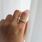 RUTH Ring | Everyday - Zirconia Double Paved Adjustable Band Ring - Cincin Wanita