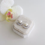 SADIE | Wedding Collection - Zirconia Pearl Stud Bridal Earrings - Anting Wanita