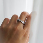 RUTH Ring | Everyday - Zirconia Double Paved Adjustable Band Ring - Cincin Wanita