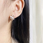 TAMARA | Wedding Collection - Gold Plated Zirconia Pearl Stud Bridal Earrings - Anting Wanita