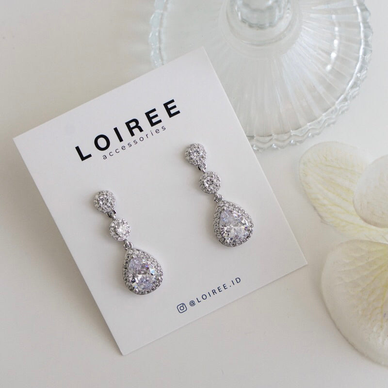 ELODIE Zirconia Dangle Earrings - Wedding
