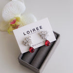 MILLA | Colour Collection - Zirconia Red Dangle Earrings - Anting Wanita