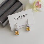 COLE | Colour Collection - Zirconia Yellow Dangle Hook Earrings - Anting Wanita